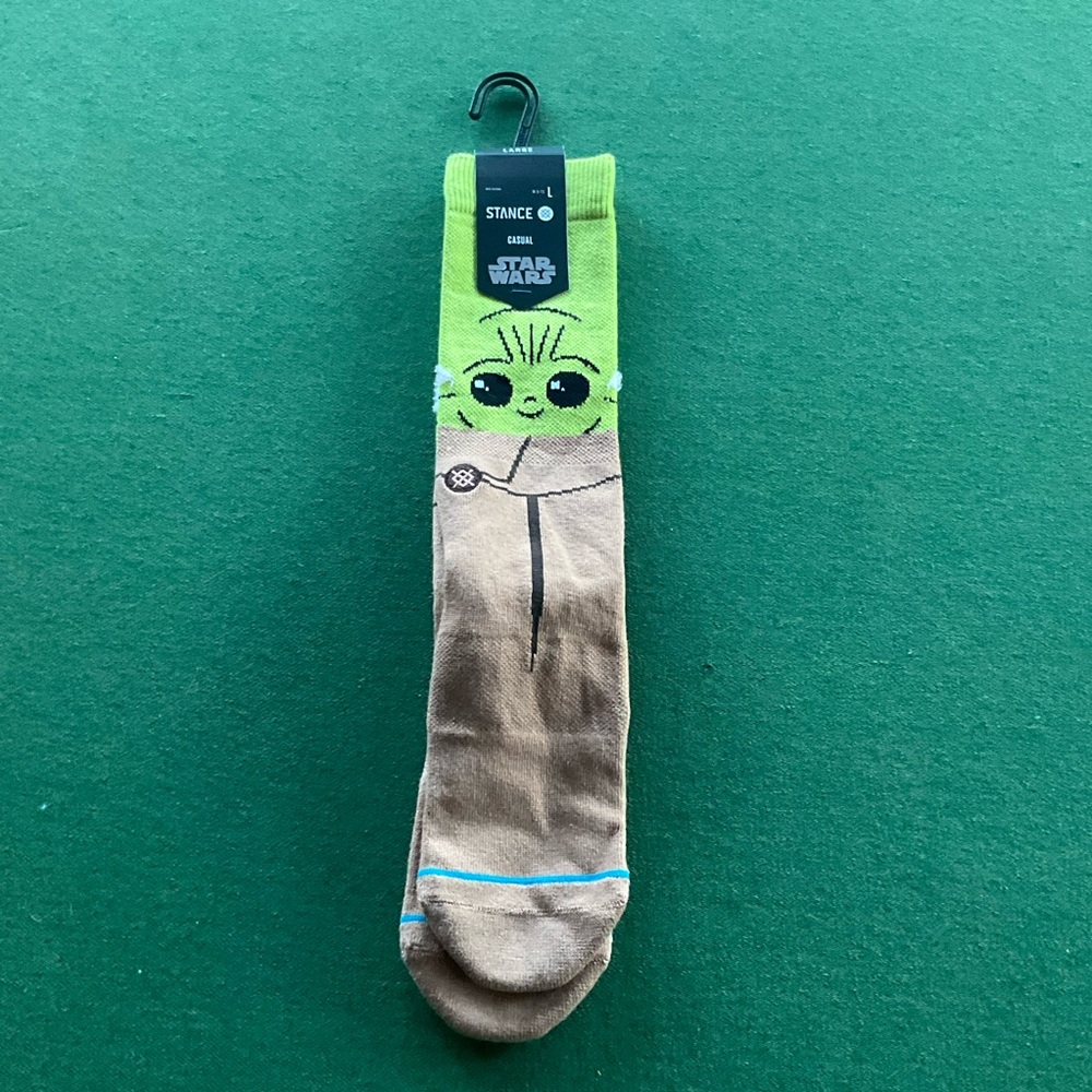 Stance Star Wars Baby Yoda Mando Green and Brown Socks